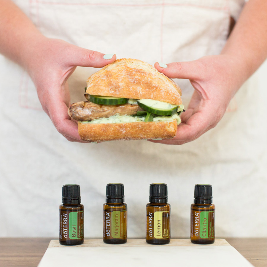 Green Greek Goddess Chicken Sandwiches dōTERRA Essential